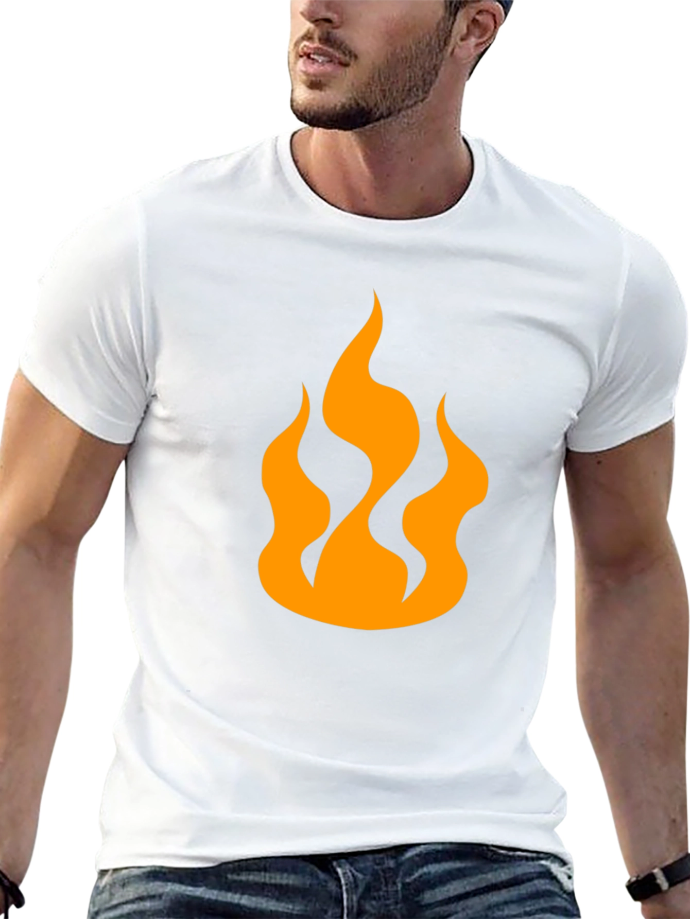 Flame Graphic Black T-Shirt - Bold Casual Style