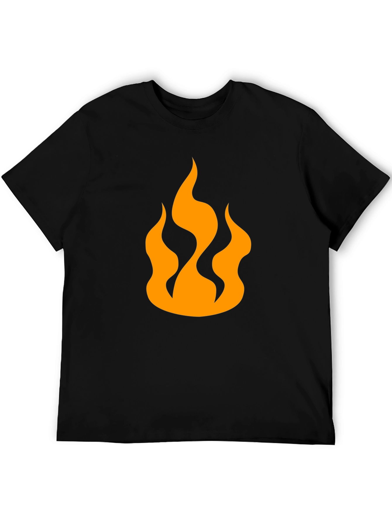 Flame Graphic Black T-Shirt - Bold Casual Style