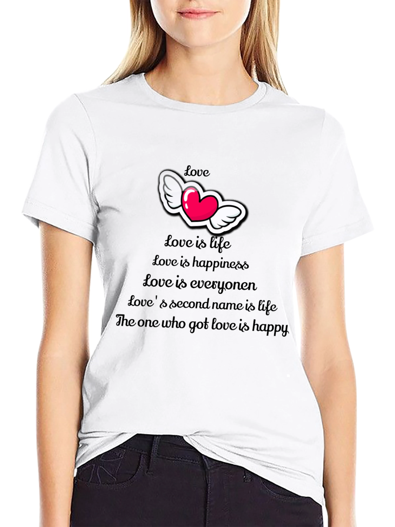 Love Themed Graphic T-Shirt