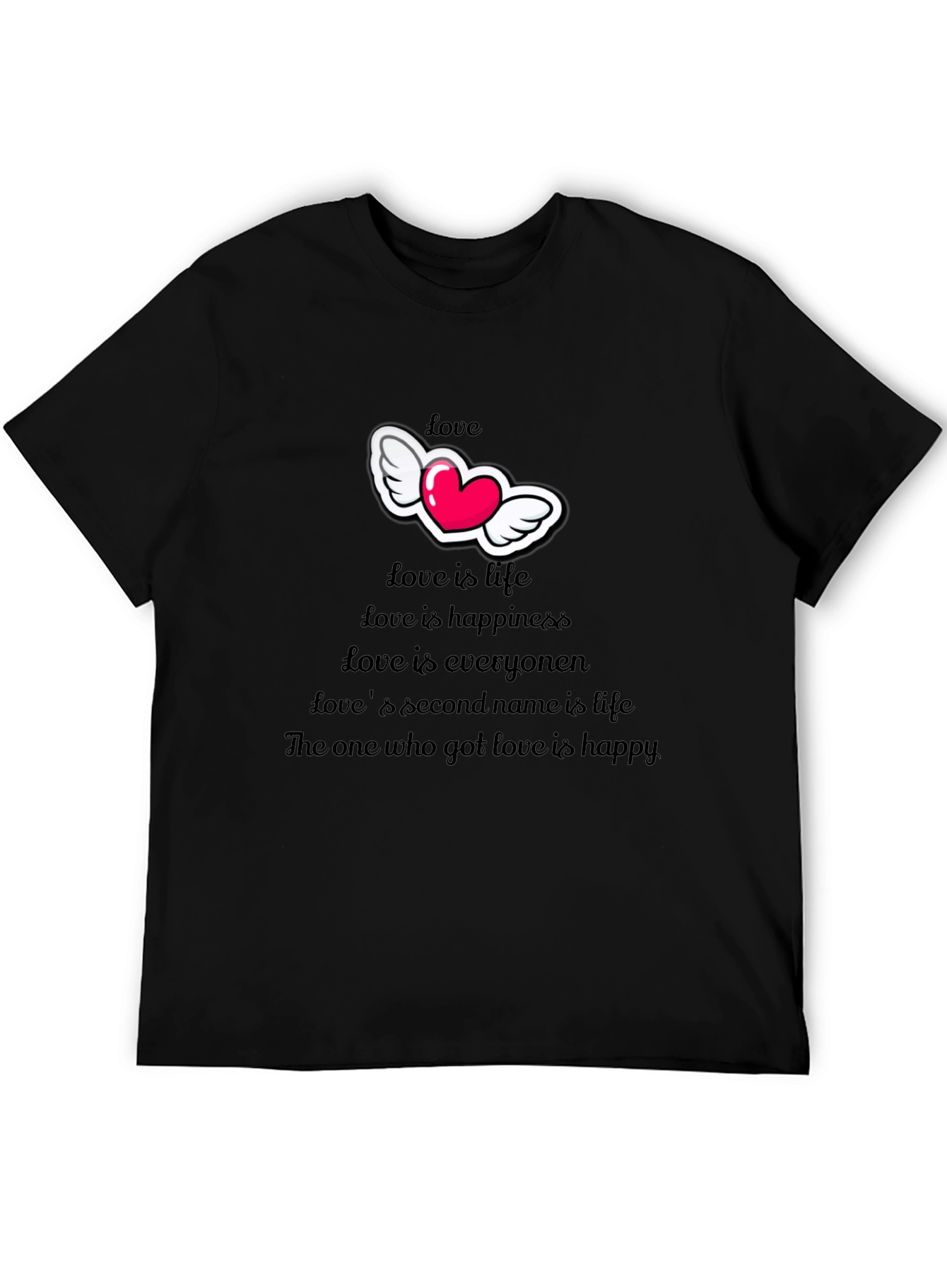Love Themed Graphic T-Shirt