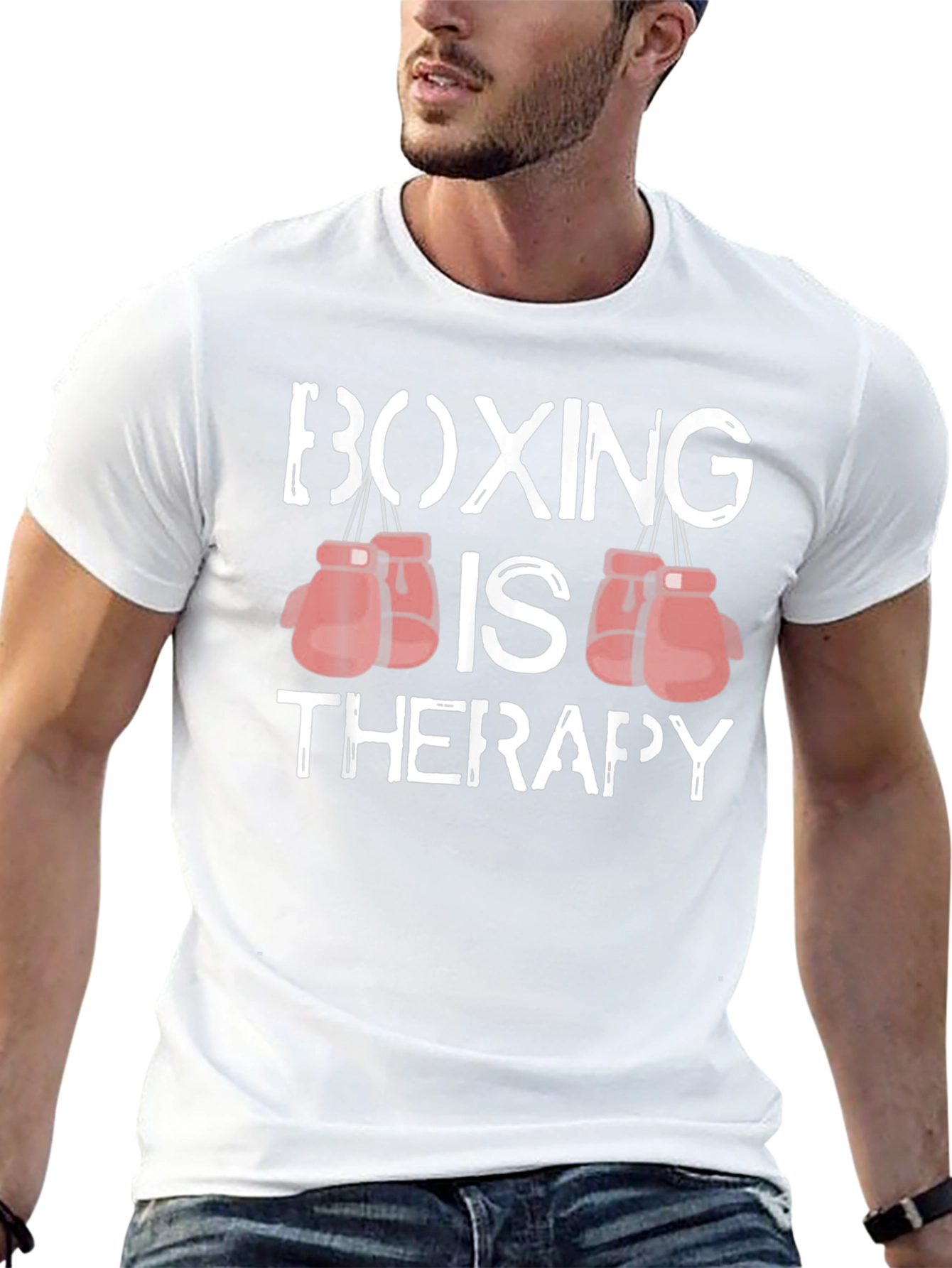 Boxing is Therapy T-Shirt - Gym Motivation Apparel