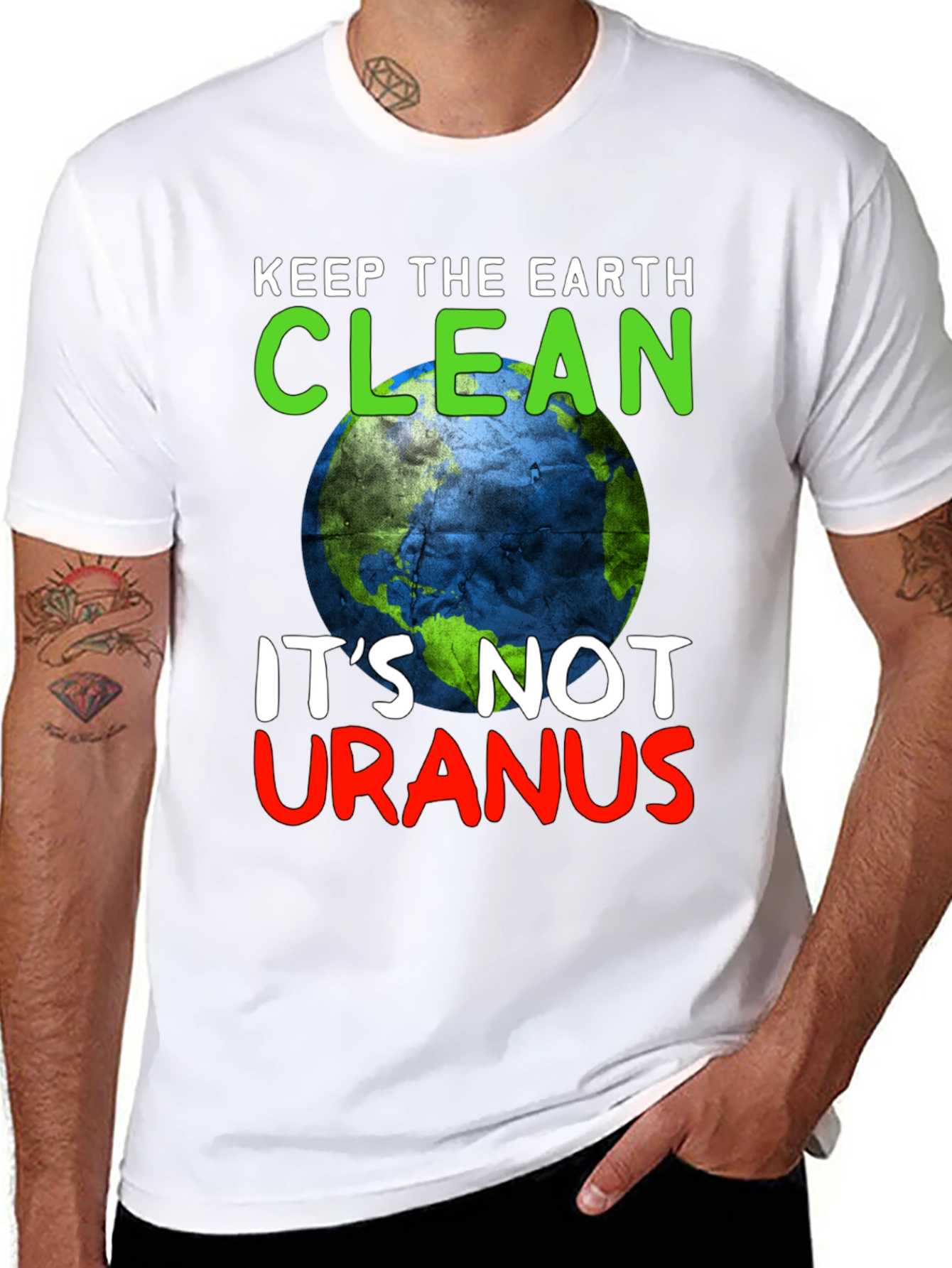 Keep the Earth Clean Funny Graphic T-Shirt