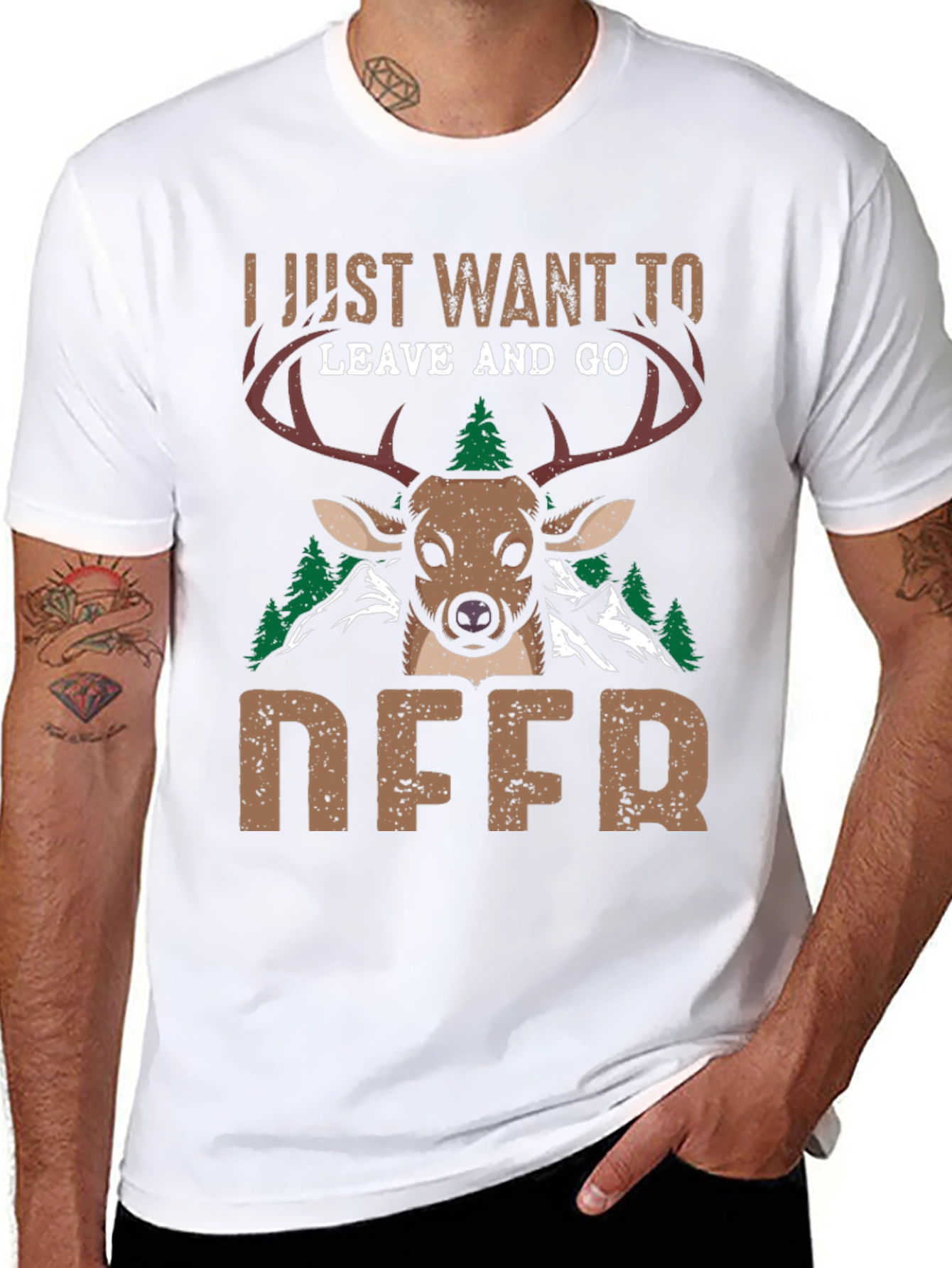 I Just Want To Leave And Go Deer T-Shirt
