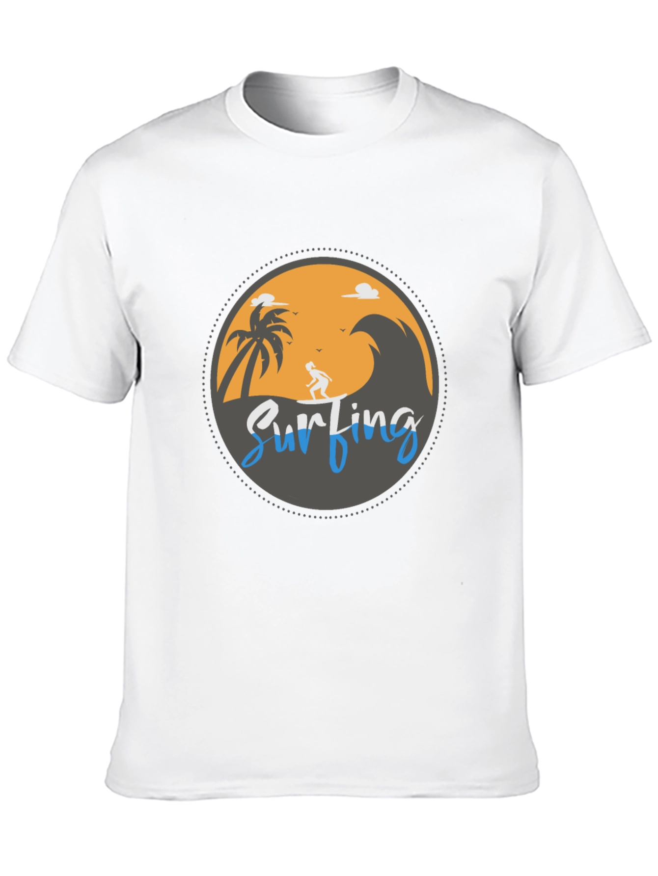 Surfing Beach Graphic T-Shirt