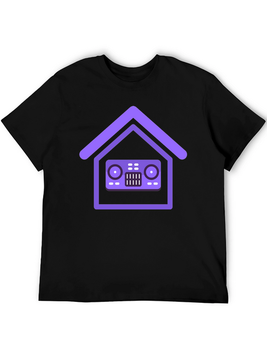 House Music DJ Black T-Shirt - Stylish Graphic Tee