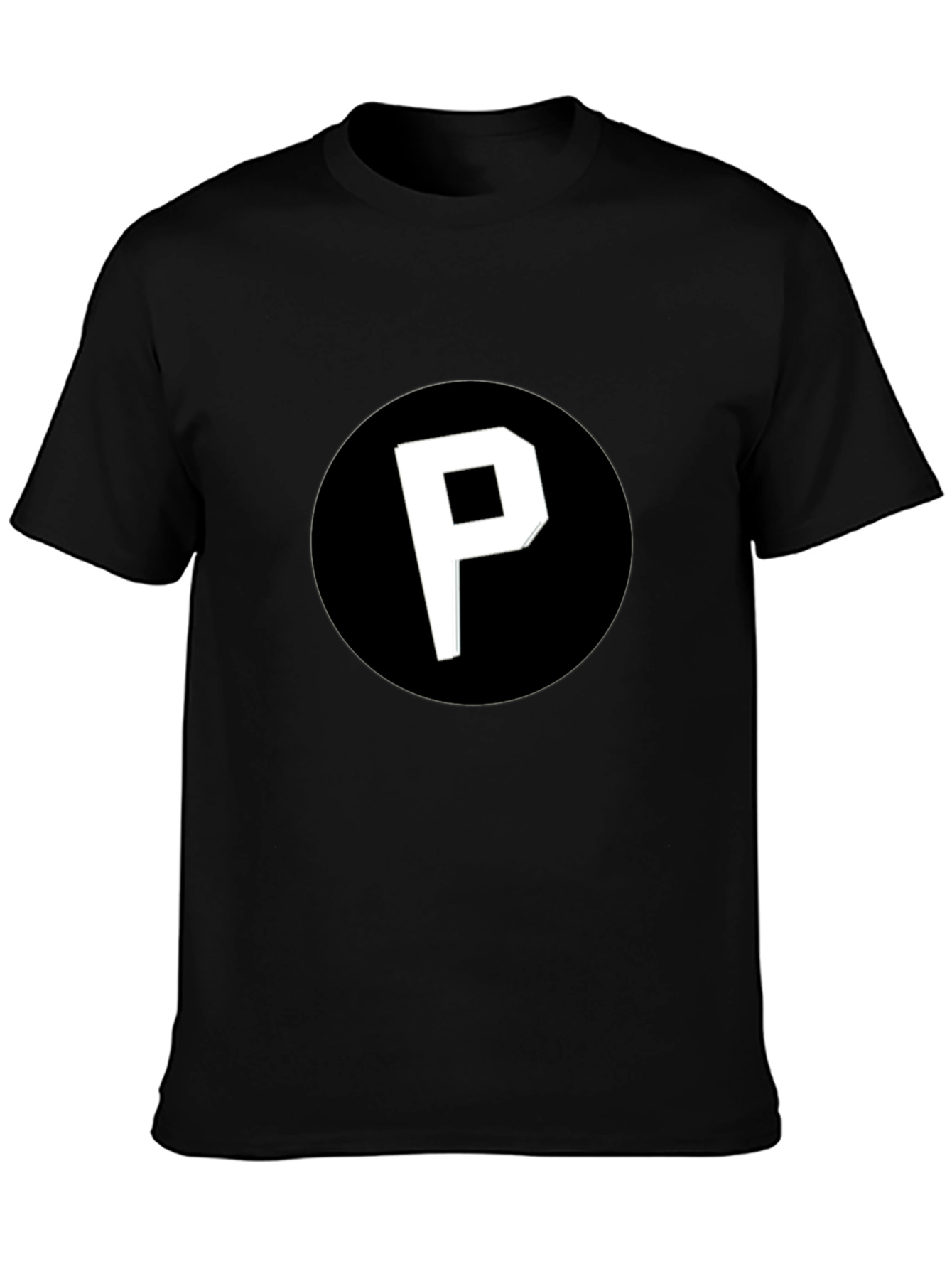Black T-Shirt with P Logo