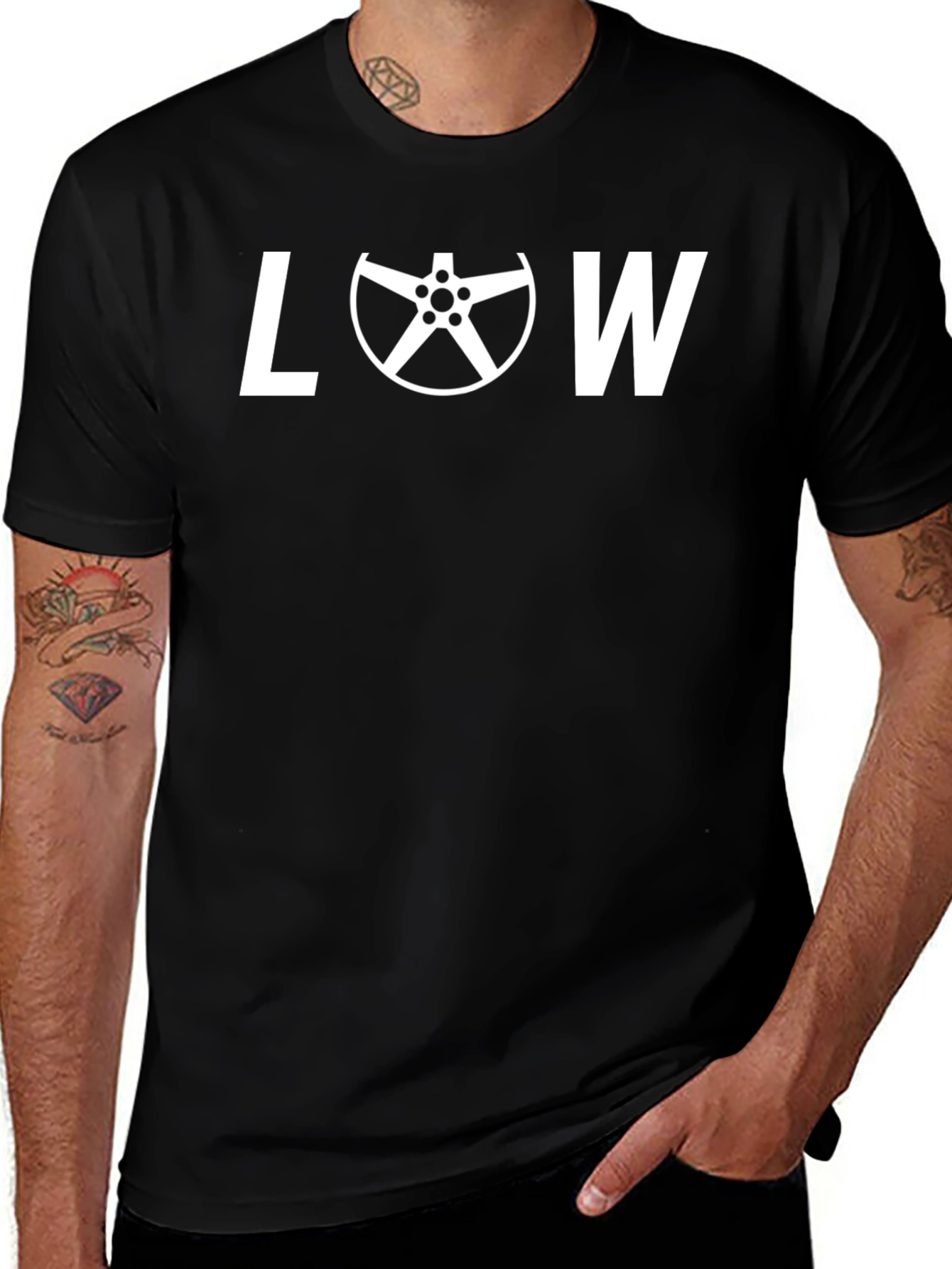 Low Car Wheel Graphic T-Shirt
