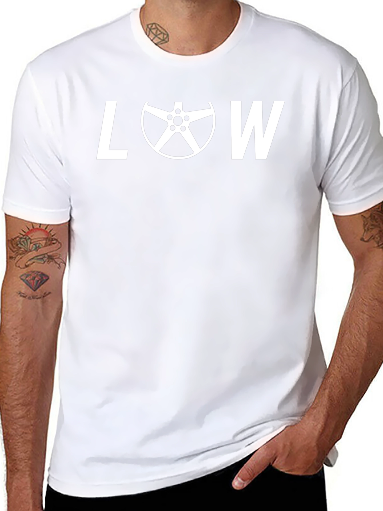 Low Car Wheel Graphic T-Shirt