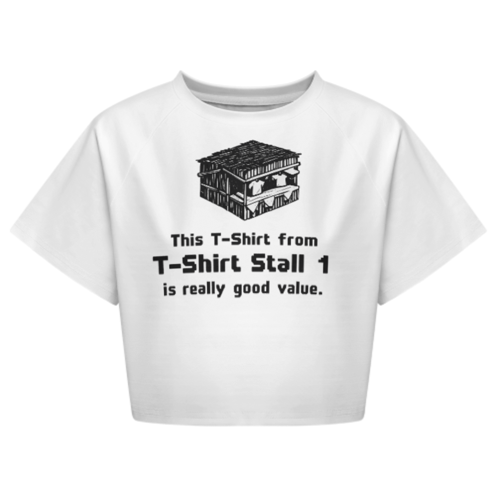Funny T-Shirt Stall Graphic Crop Tee – Retro Gamer Humor Streetwear Shirt(z300)