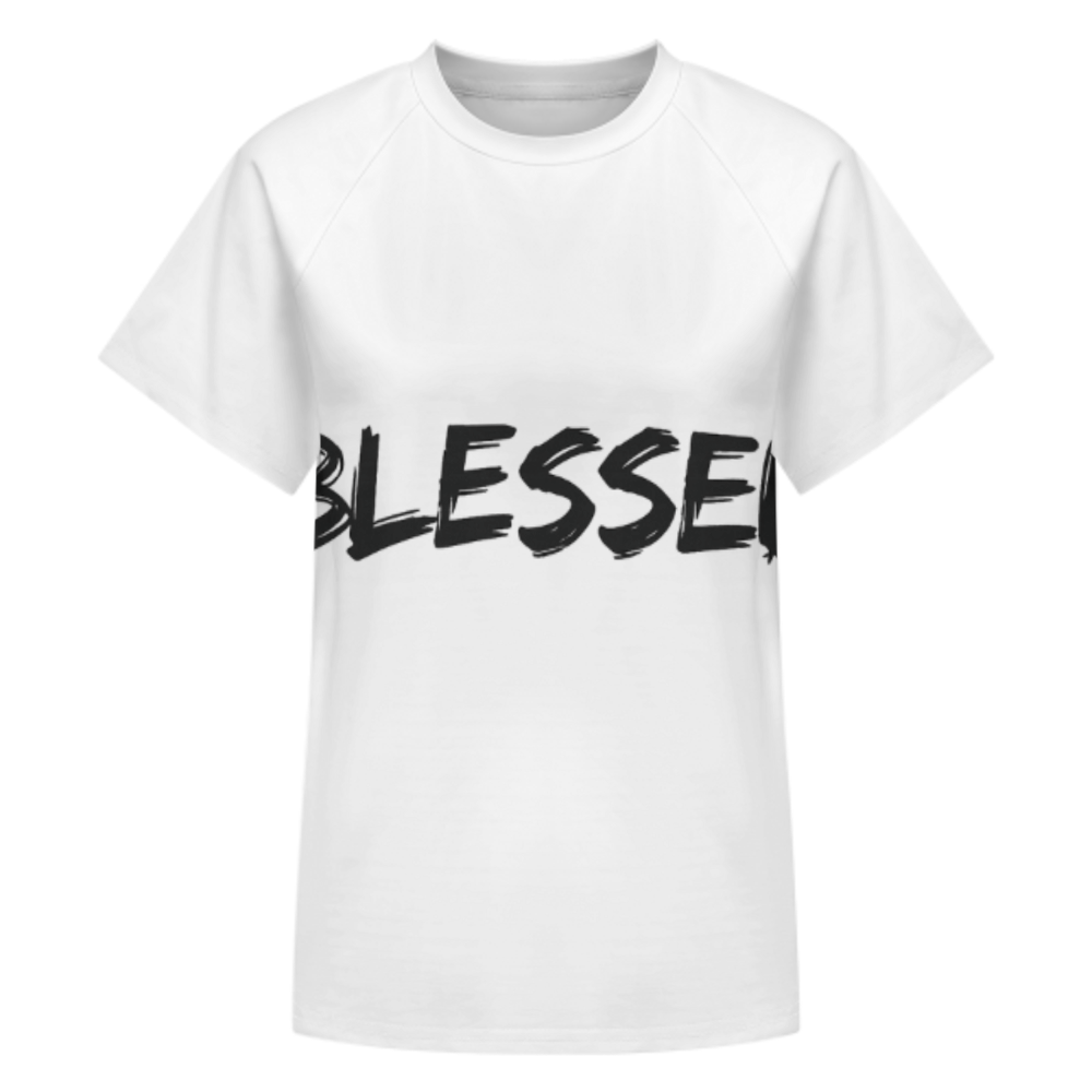 Blessed Brush Script Graphic T-Shirt – Minimal Faith Inspired Streetwear Tee(z307)