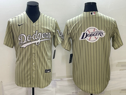 Men's Los Angeles Dodgers khaki Replica Player Jerseys