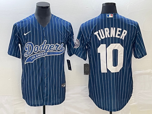 Men's Los Angeles Dodgers Justin Turner #10 Blue Player Jerseys Joint Edition