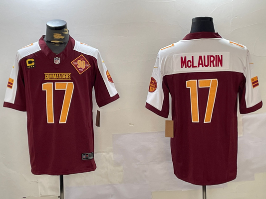 Men's Washington Commanders Terry McLaurin #17 Burgundy Player Game Jerseys