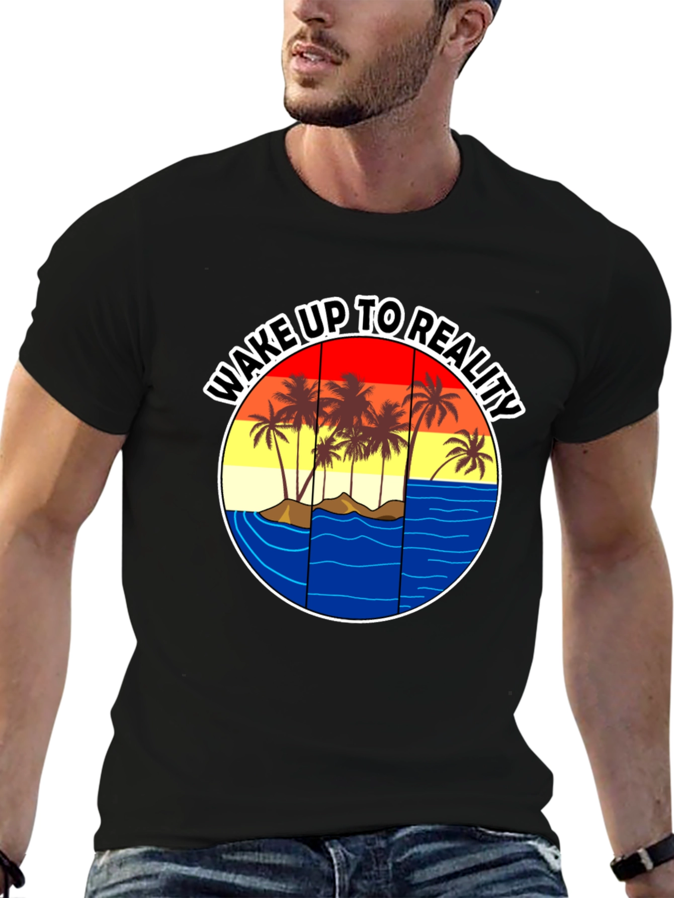 Wake Up To Reality T-Shirt - Tropical Graphic Tee