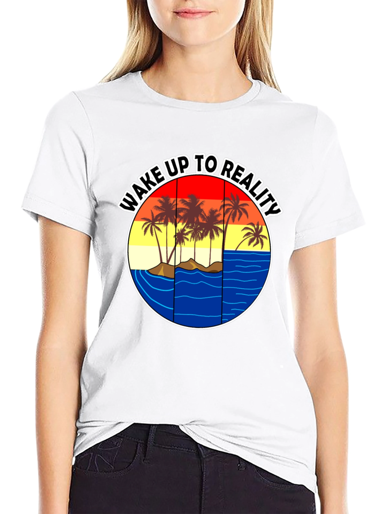 Wake Up To Reality T-Shirt - Tropical Graphic Tee