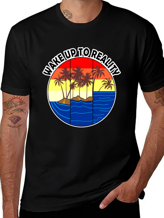 Wake Up To Reality T-Shirt - Tropical Graphic Tee