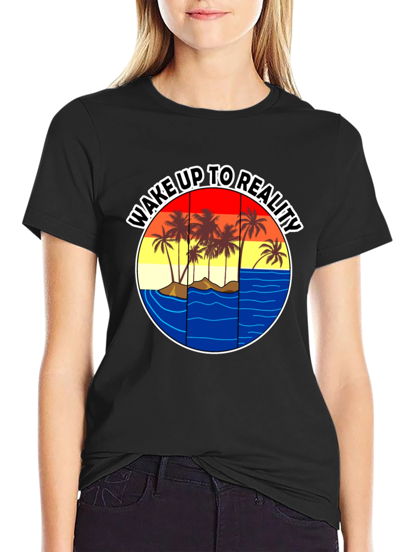 Wake Up To Reality T-Shirt - Tropical Graphic Tee