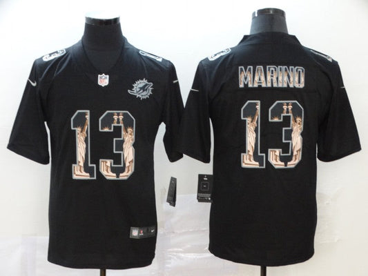 Men's Miami Dolphins #13 Dan Marino Black Alternate Game Jerseys
