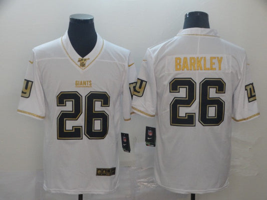 Men's New York Giants Saquon Barkley #26 White Player Game Jerseys