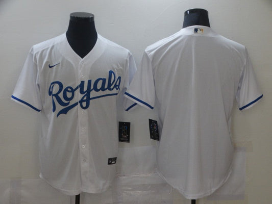 Men's Kansas City Royals White Home Blank Replica Jerseys