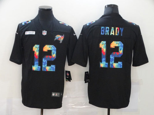 Men's Tampa Bay Buccaneers Tom Brady #12 Black Game Player Jerseys