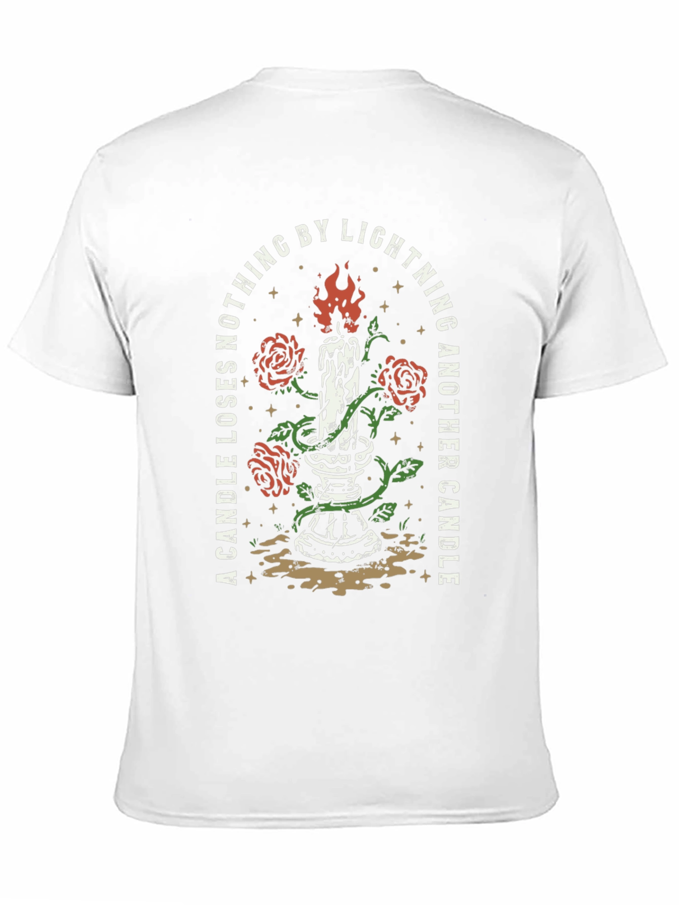 Candle Roses Lightning Black Graphic Tee