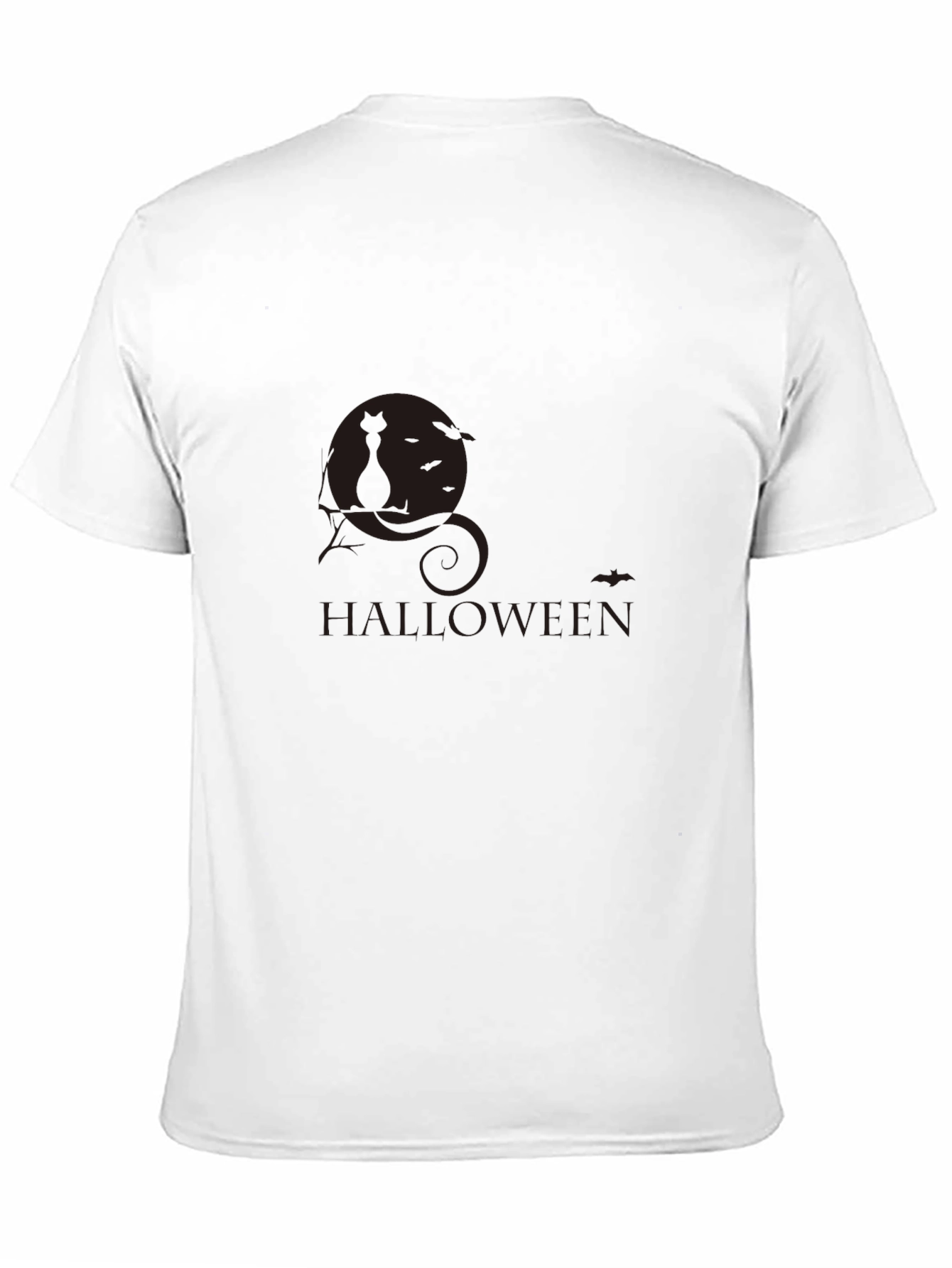 Halloween Black Cat Graphic T-Shirt