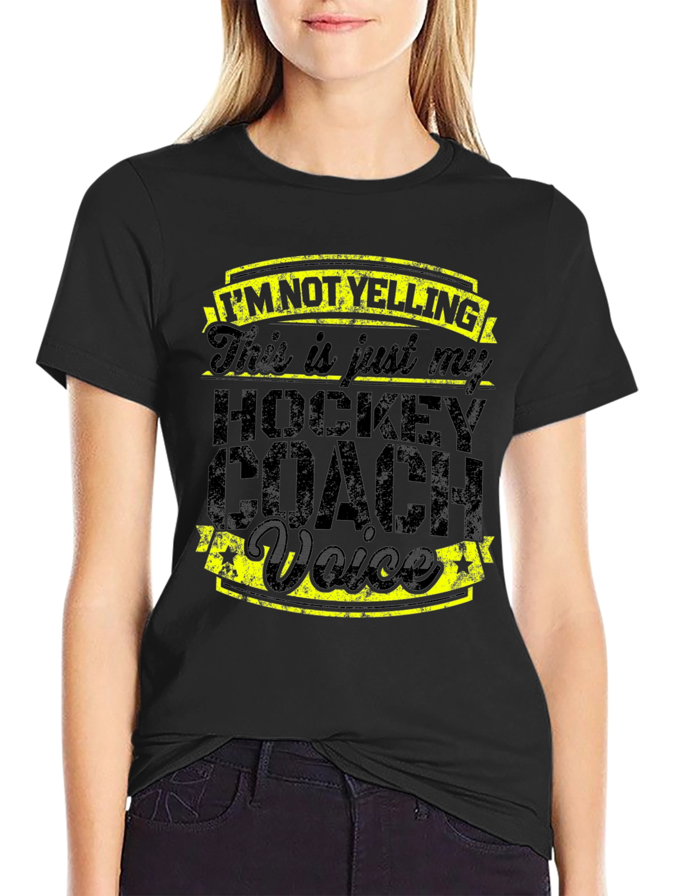 Hockey Coach Voice T-Shirt - Funny Sports Tee