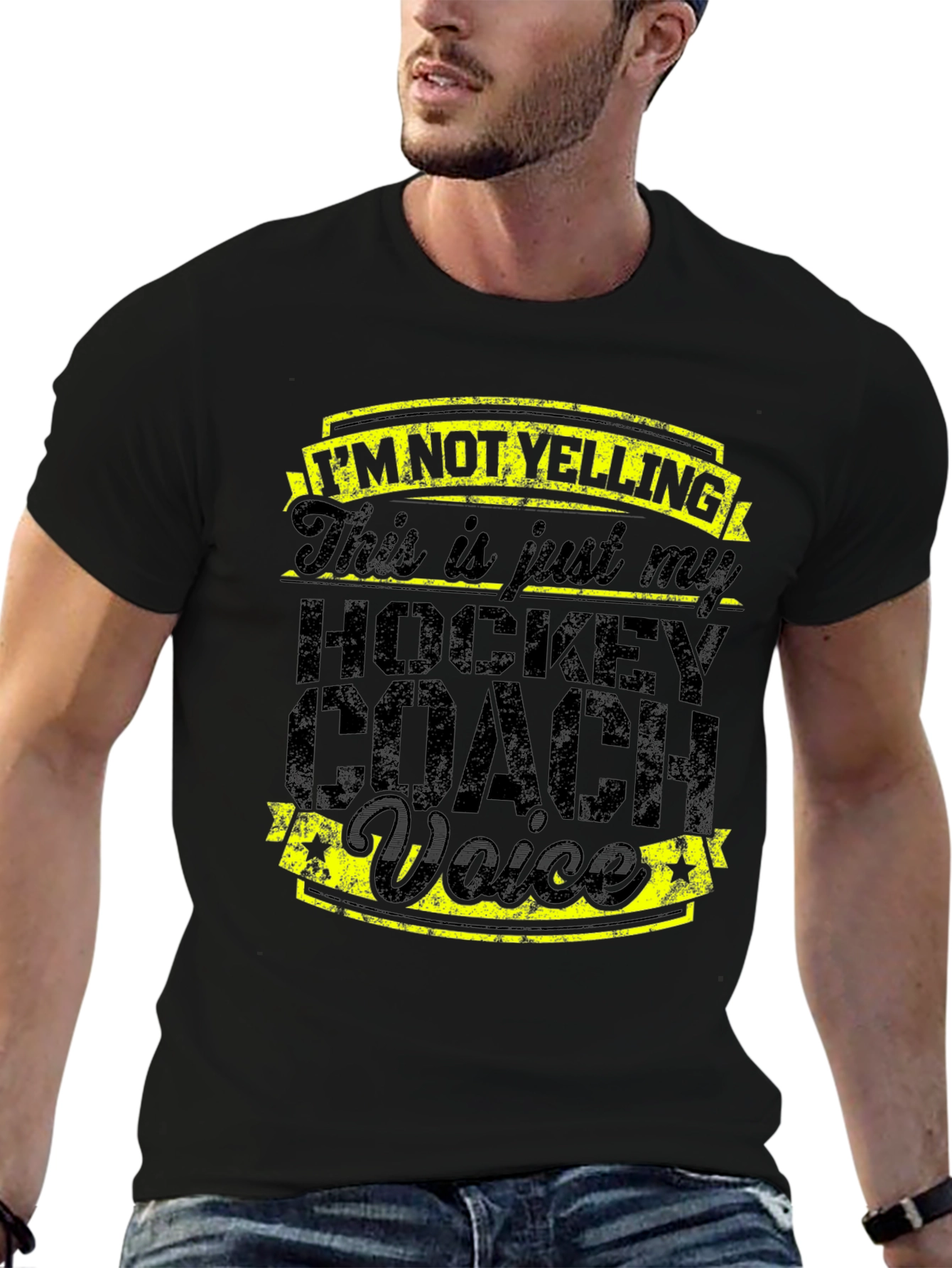 Hockey Coach Voice T-Shirt - Funny Sports Tee