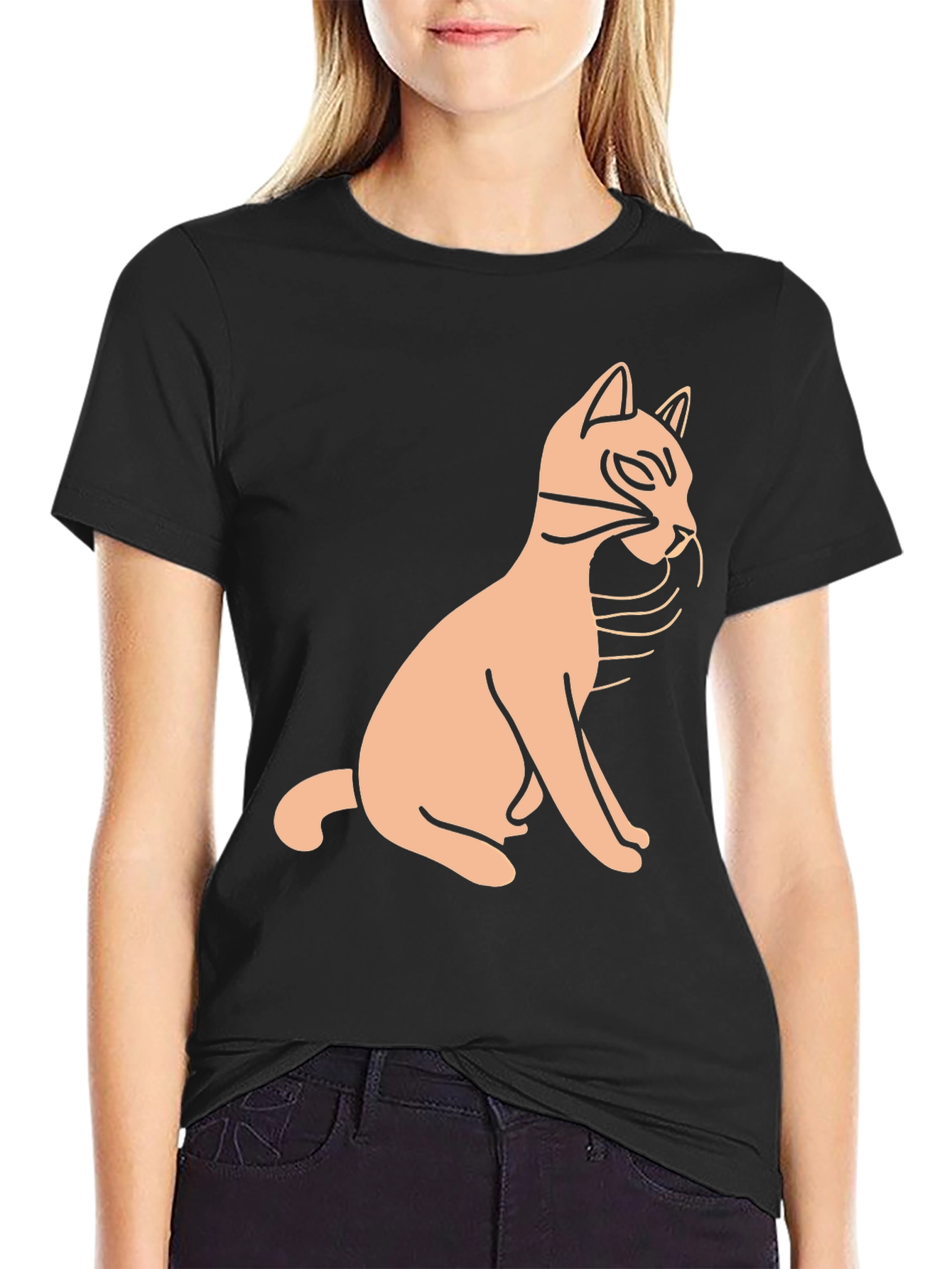 Black Cat Graphic Tee - Unisex Casual Style