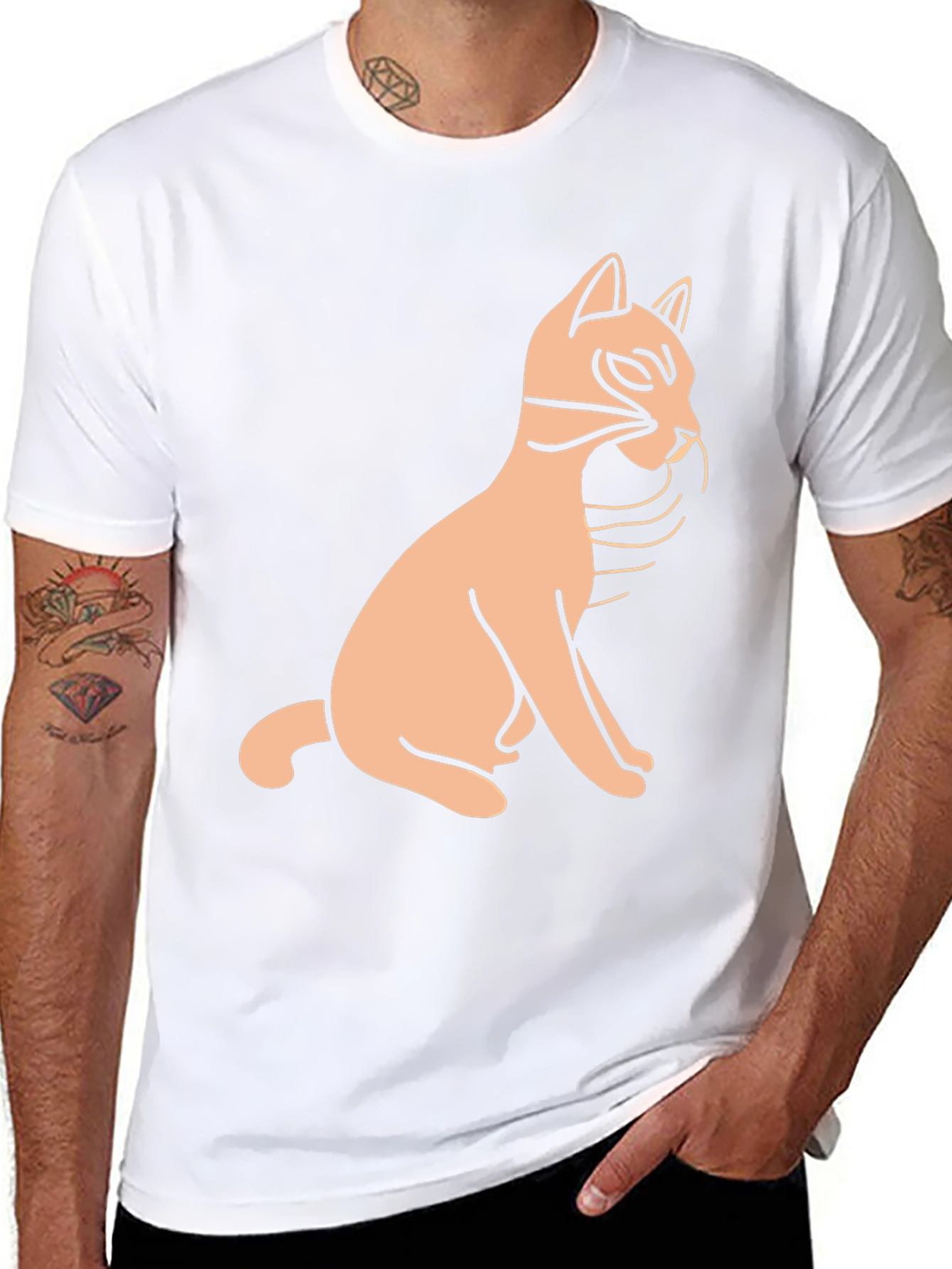 Black Cat Graphic Tee - Unisex Casual Style