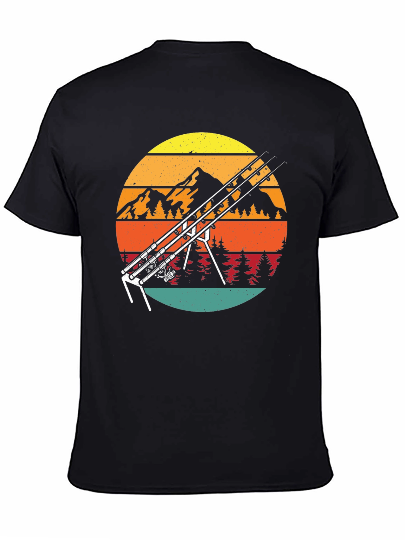 Fishing Sunset Graphic Tee - Outdoor Adventure Shirt