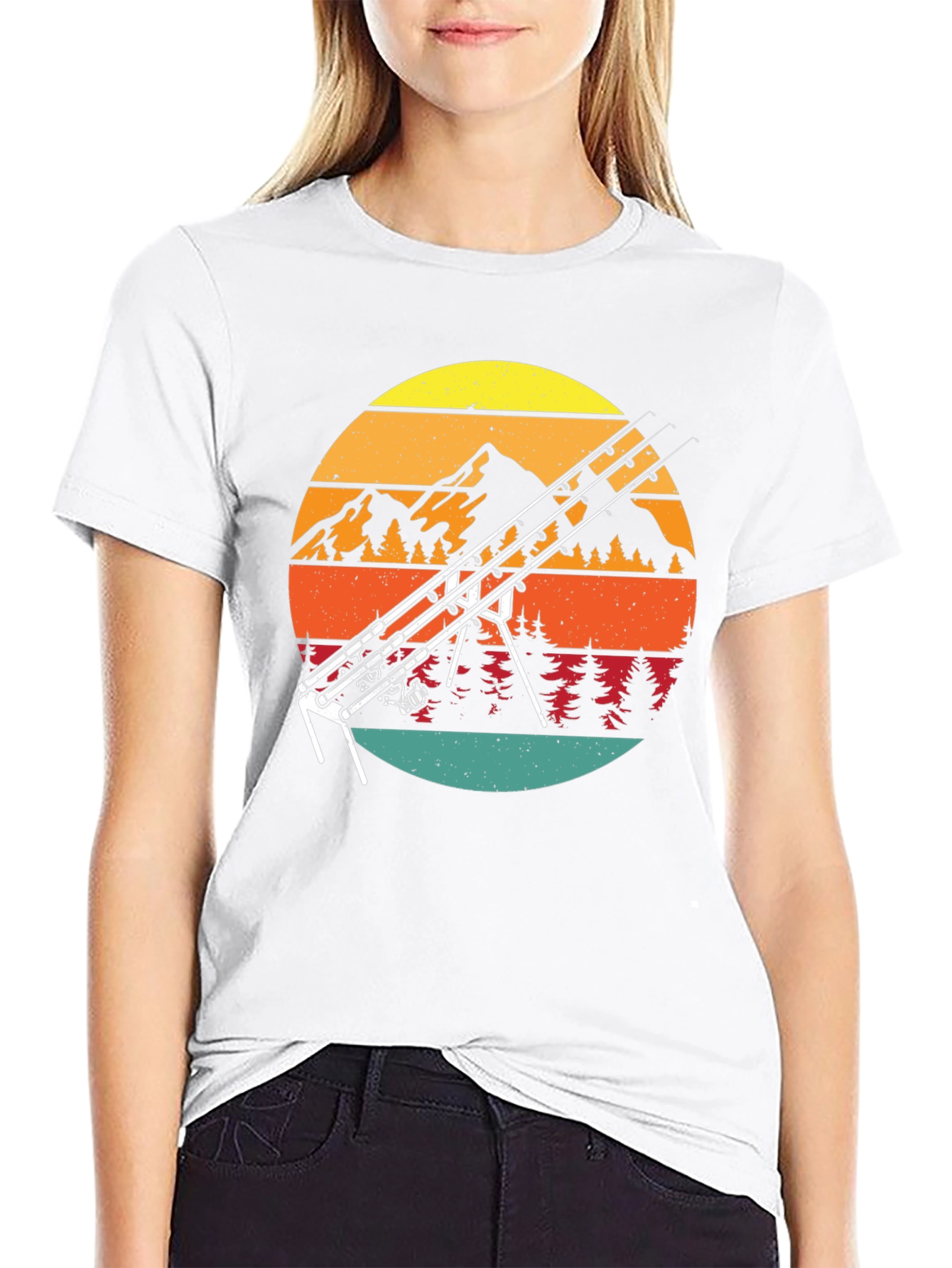 Fishing Sunset Graphic Tee - Outdoor Adventure Shirt