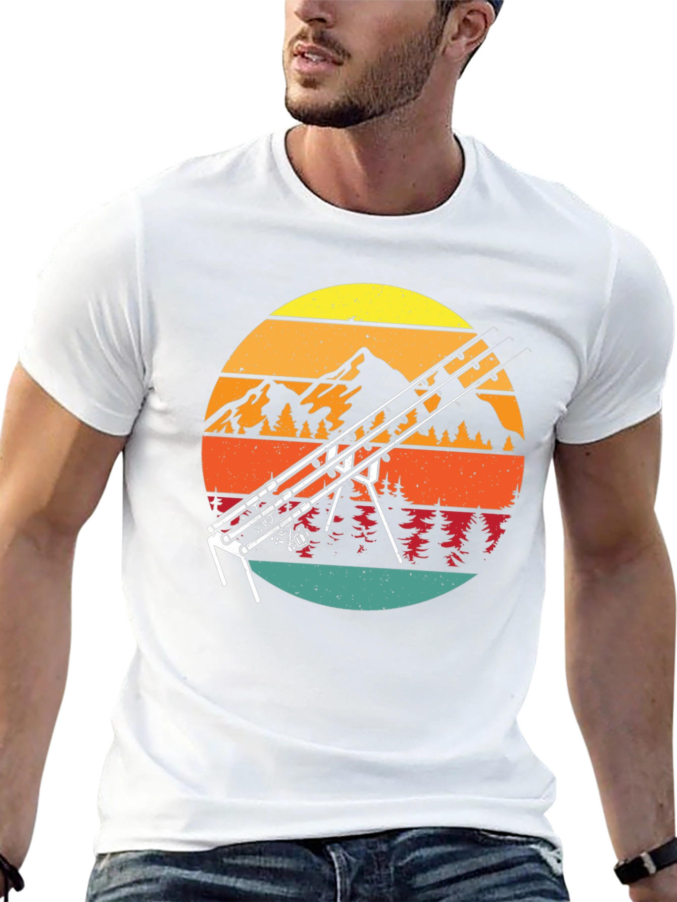 Fishing Sunset Graphic Tee - Outdoor Adventure Shirt