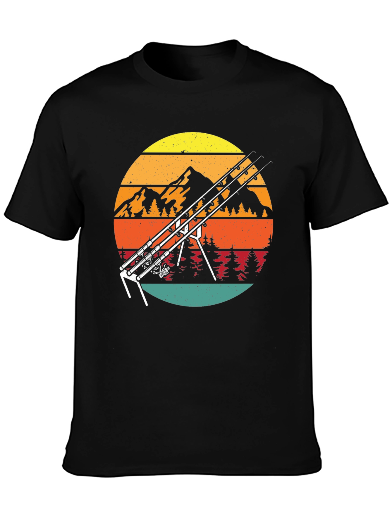 Fishing Sunset Graphic Tee - Outdoor Adventure Shirt