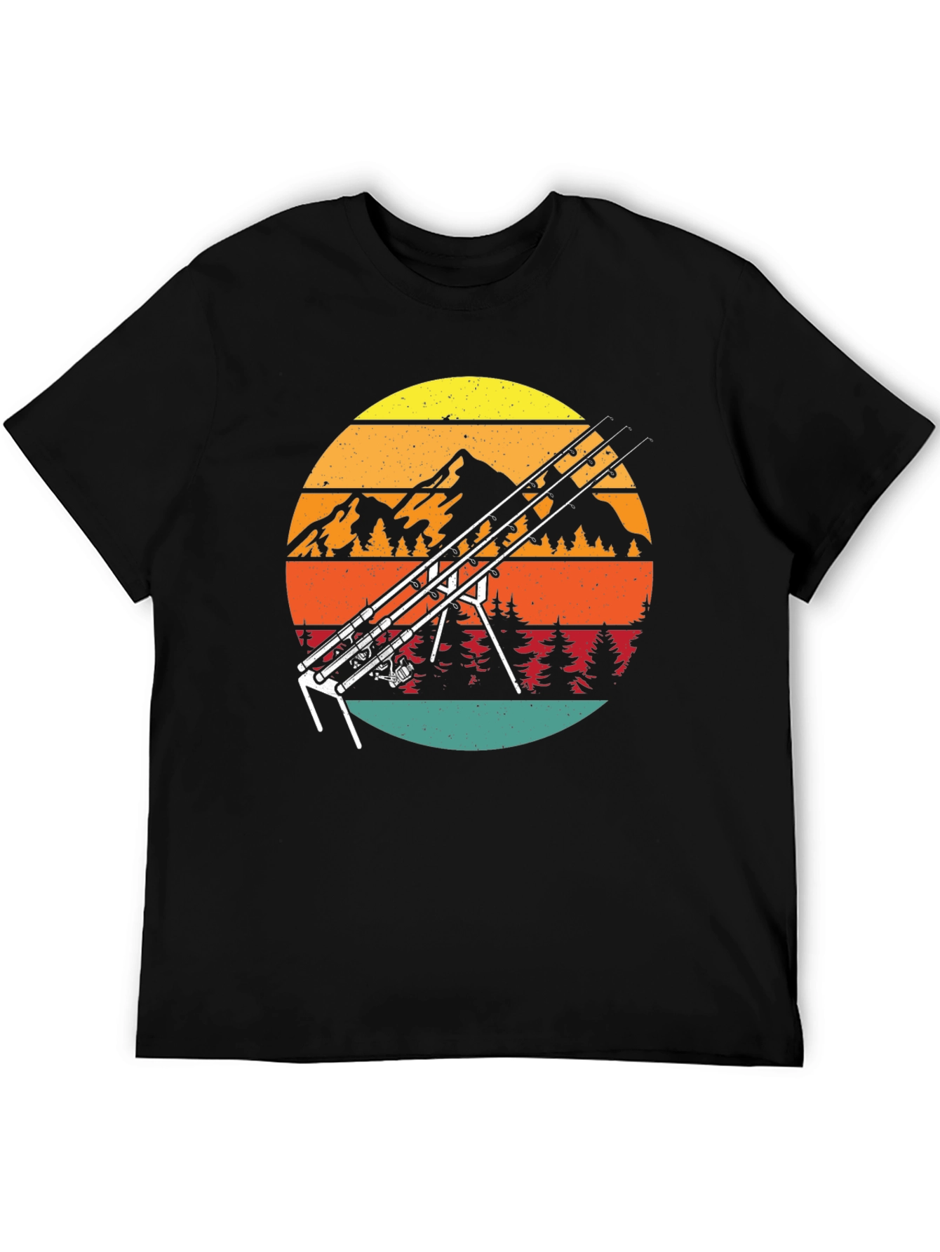 Fishing Sunset Graphic Tee - Outdoor Adventure Shirt