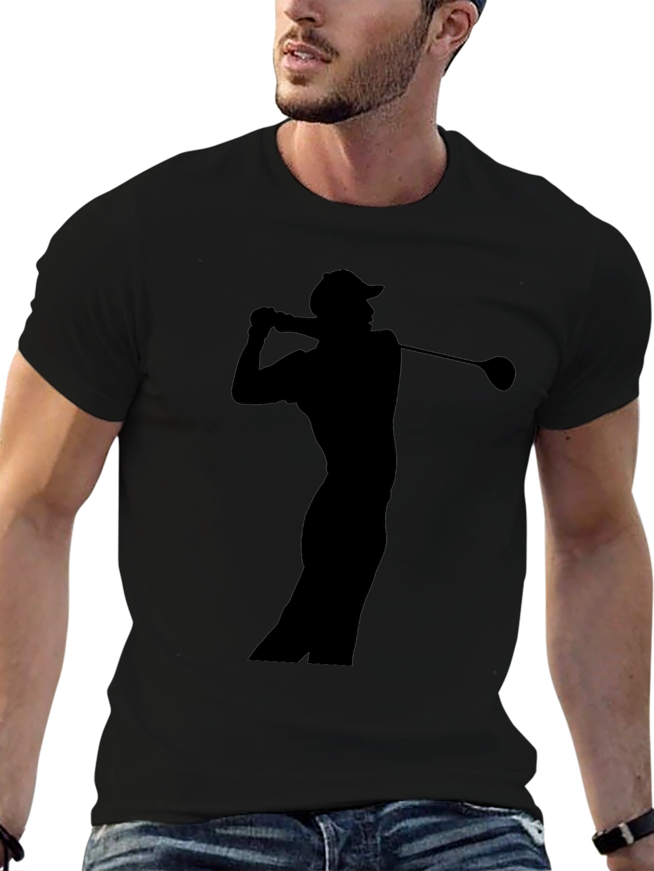 Golf Silhouette Black T-Shirt