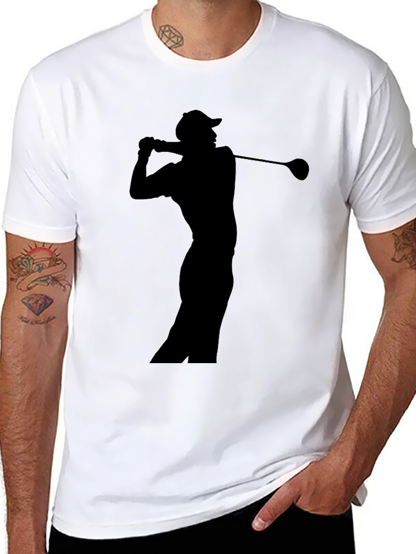 Golf Silhouette Black T-Shirt