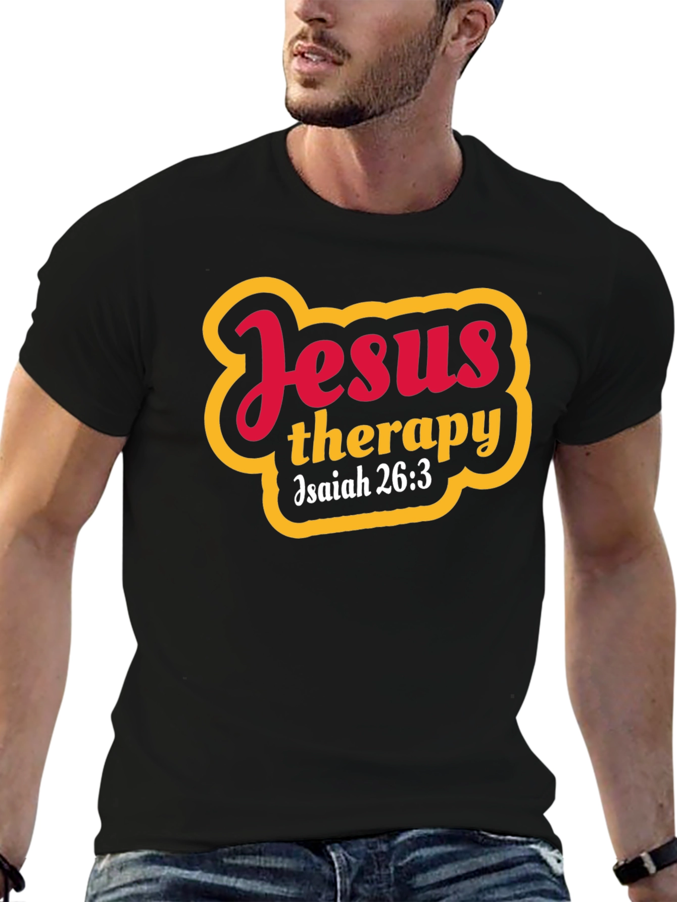 Jesus Therapy Isaiah 26:3 Graphic T-Shirt