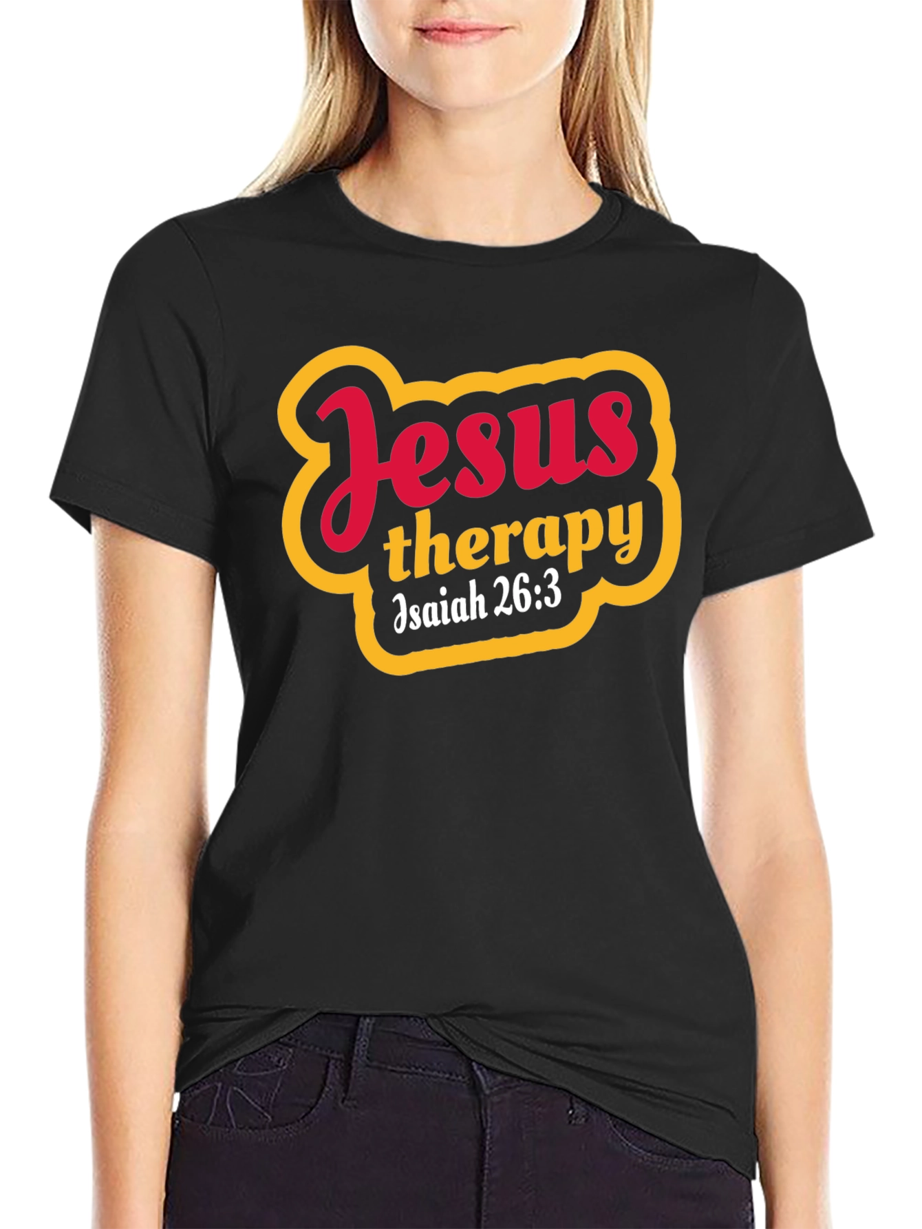 Jesus Therapy Isaiah 26:3 Graphic T-Shirt