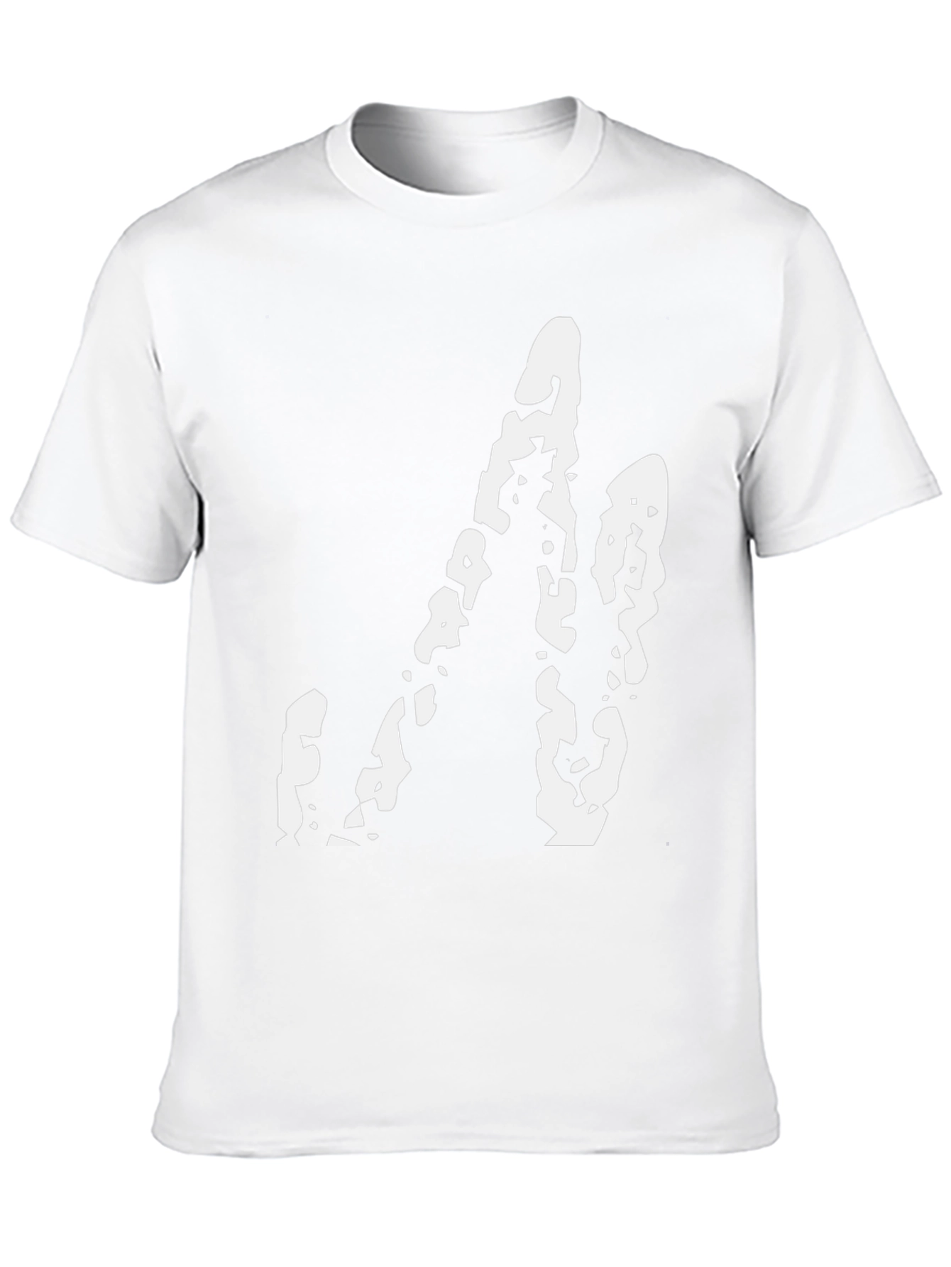 Abstract Graphic Print Black Tee