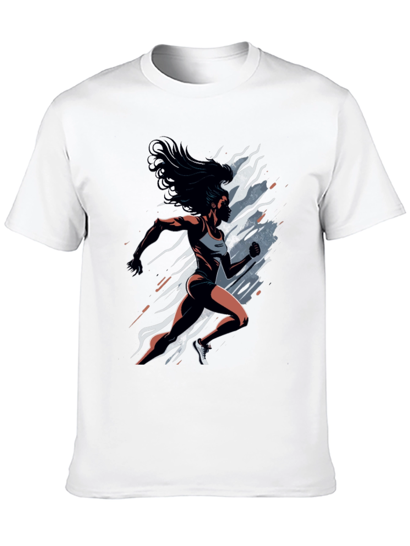 Woman Runner Graphic Tee - Black