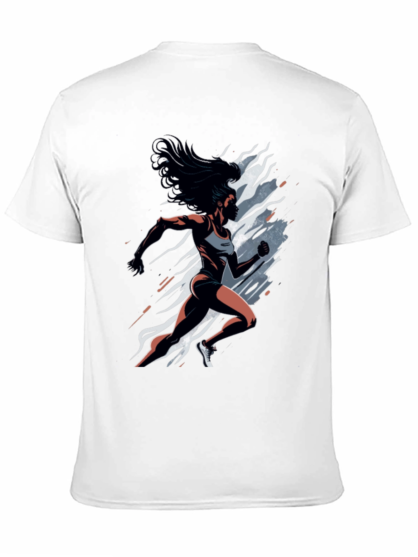 Woman Runner Graphic Tee - Black