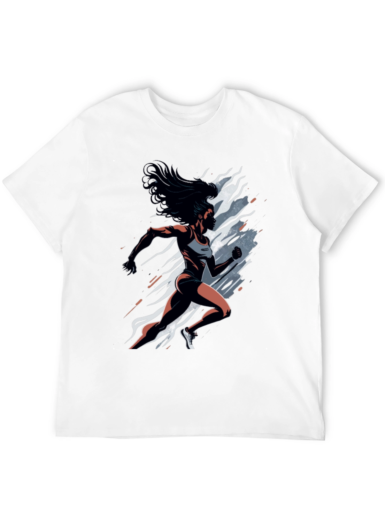 Woman Runner Graphic Tee - Black