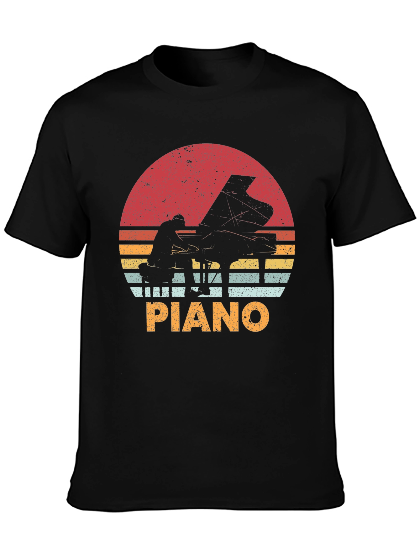 Retro Piano Sunset T-Shirt | Musician Tee