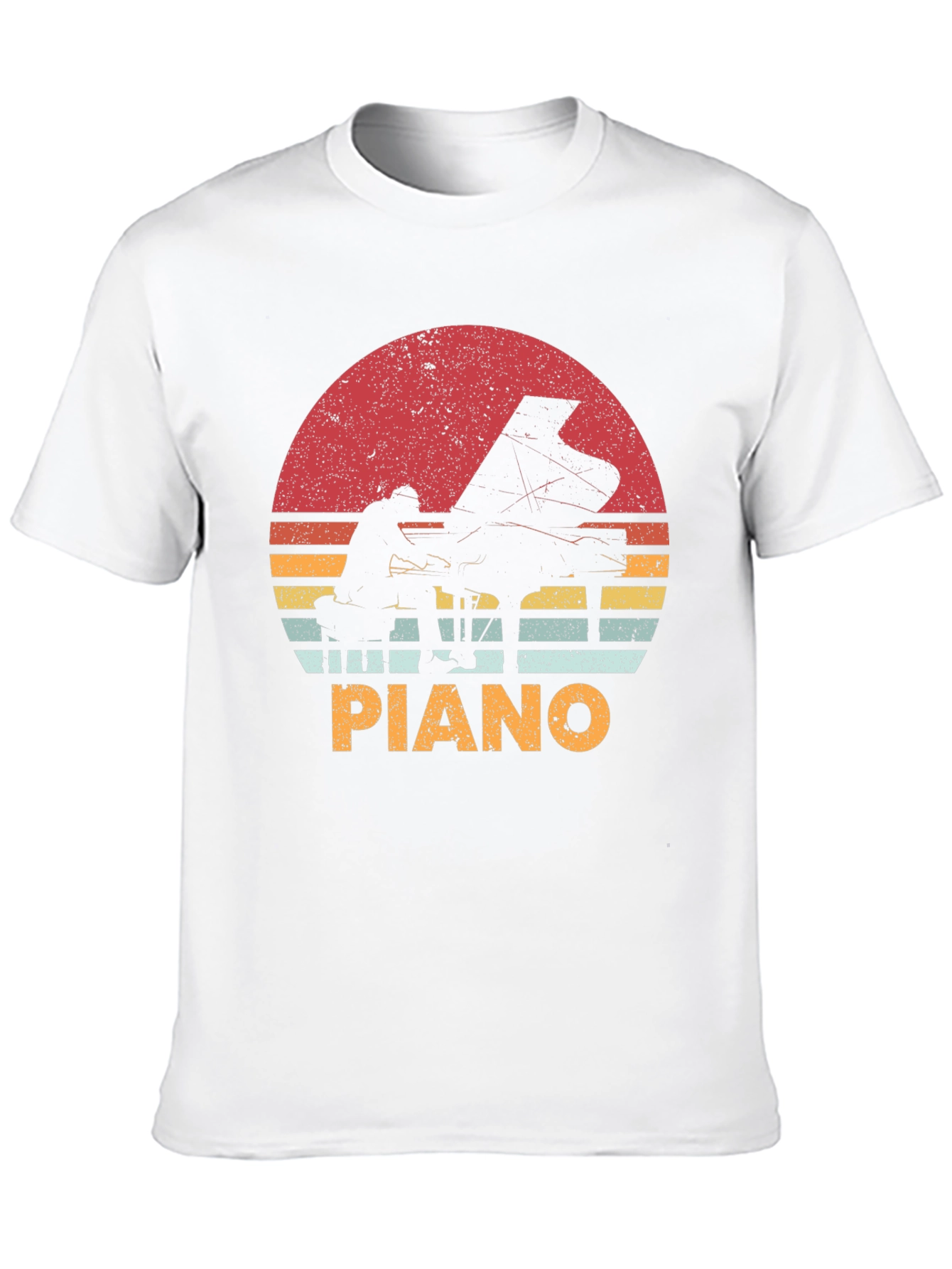 Retro Piano Sunset T-Shirt | Musician Tee