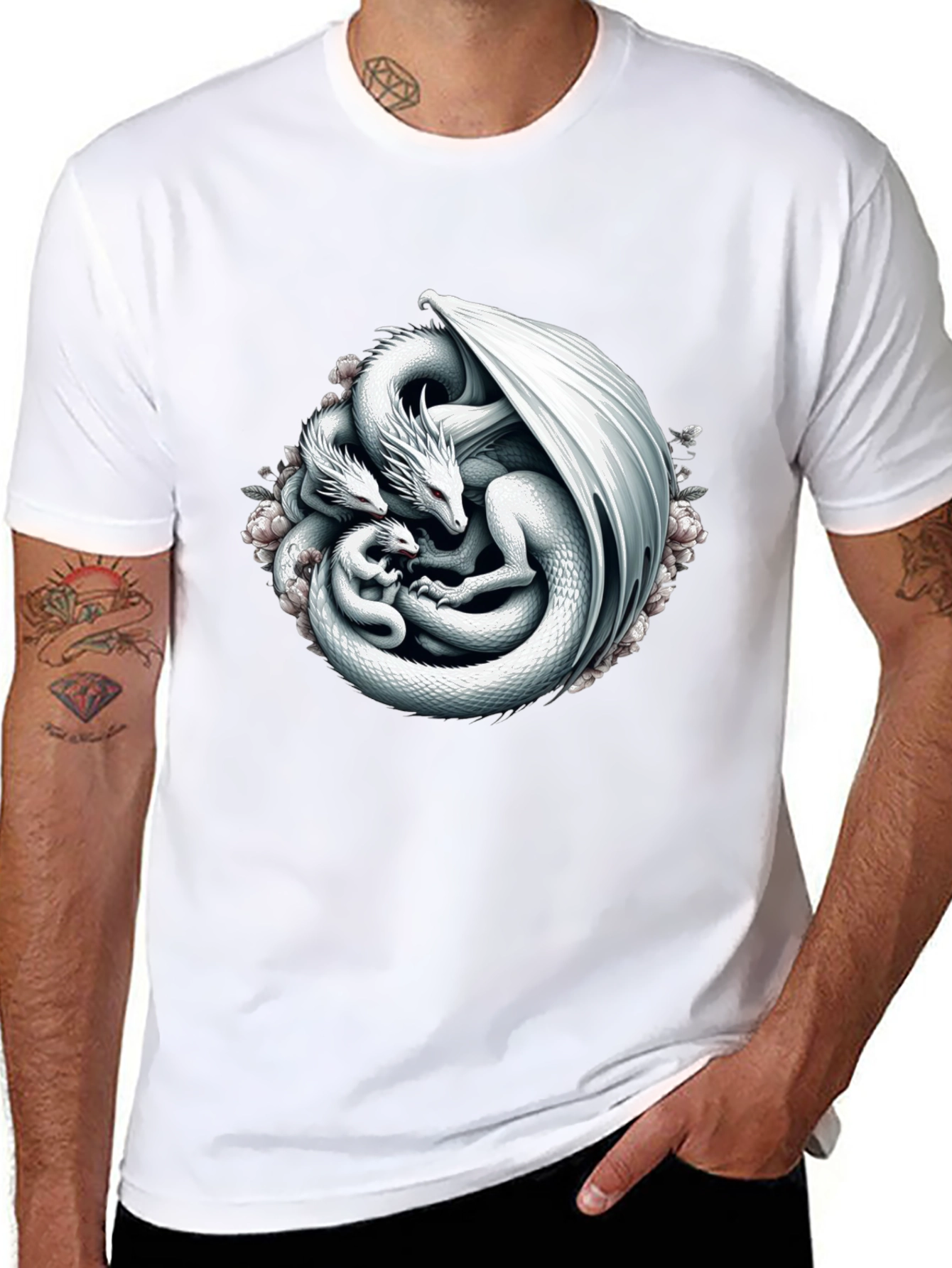 Dragon Family Black T-Shirt