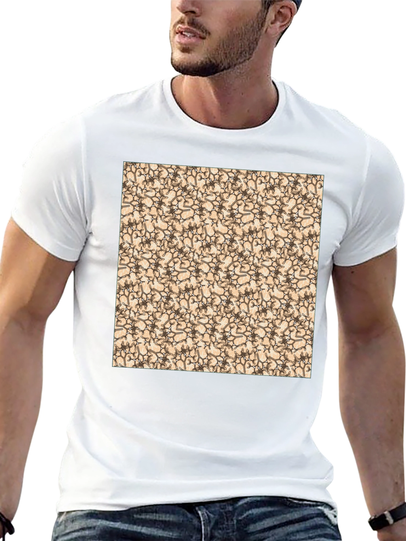 Patterned Black T-Shirt
