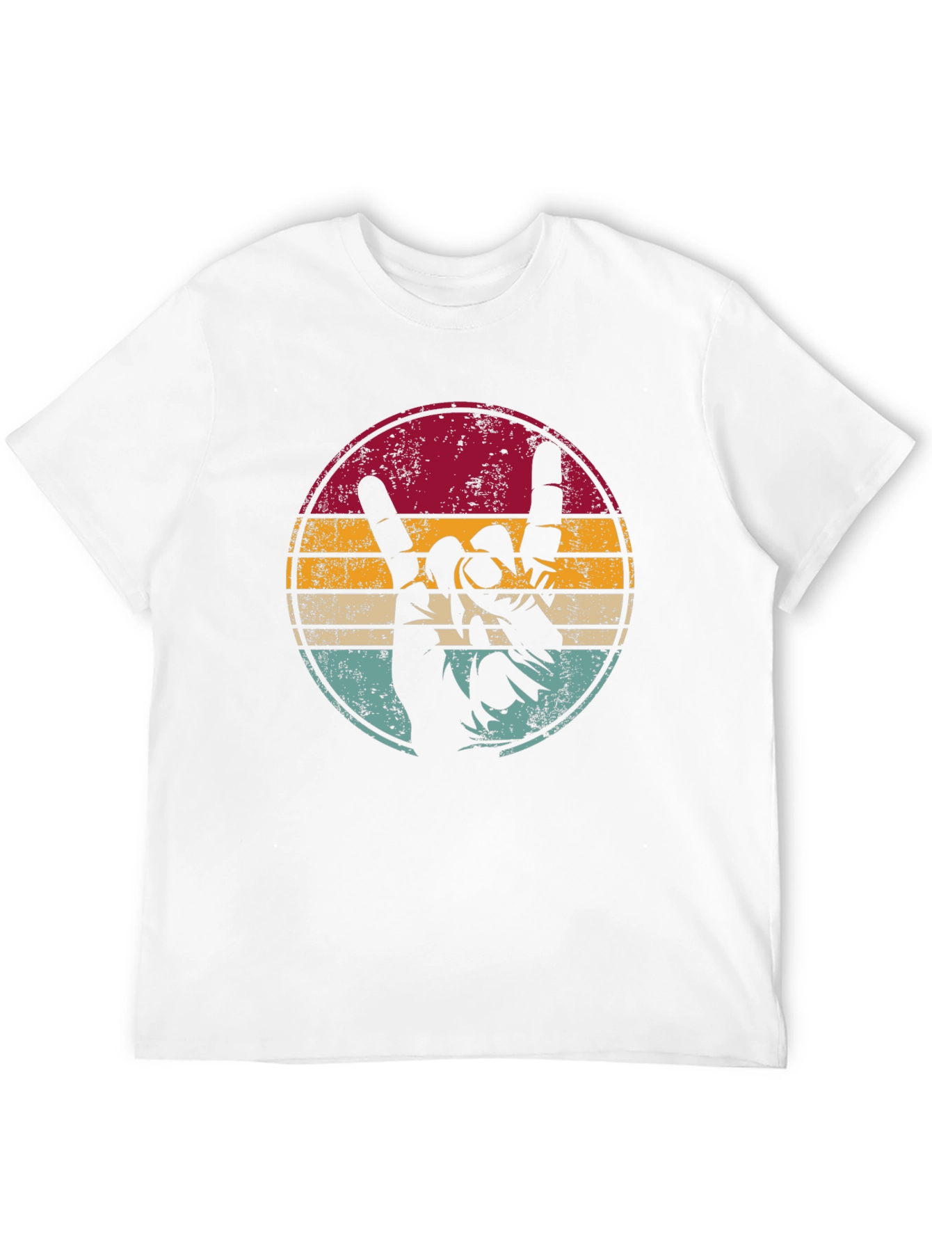 Retro Rock On Graphic Tee - Black