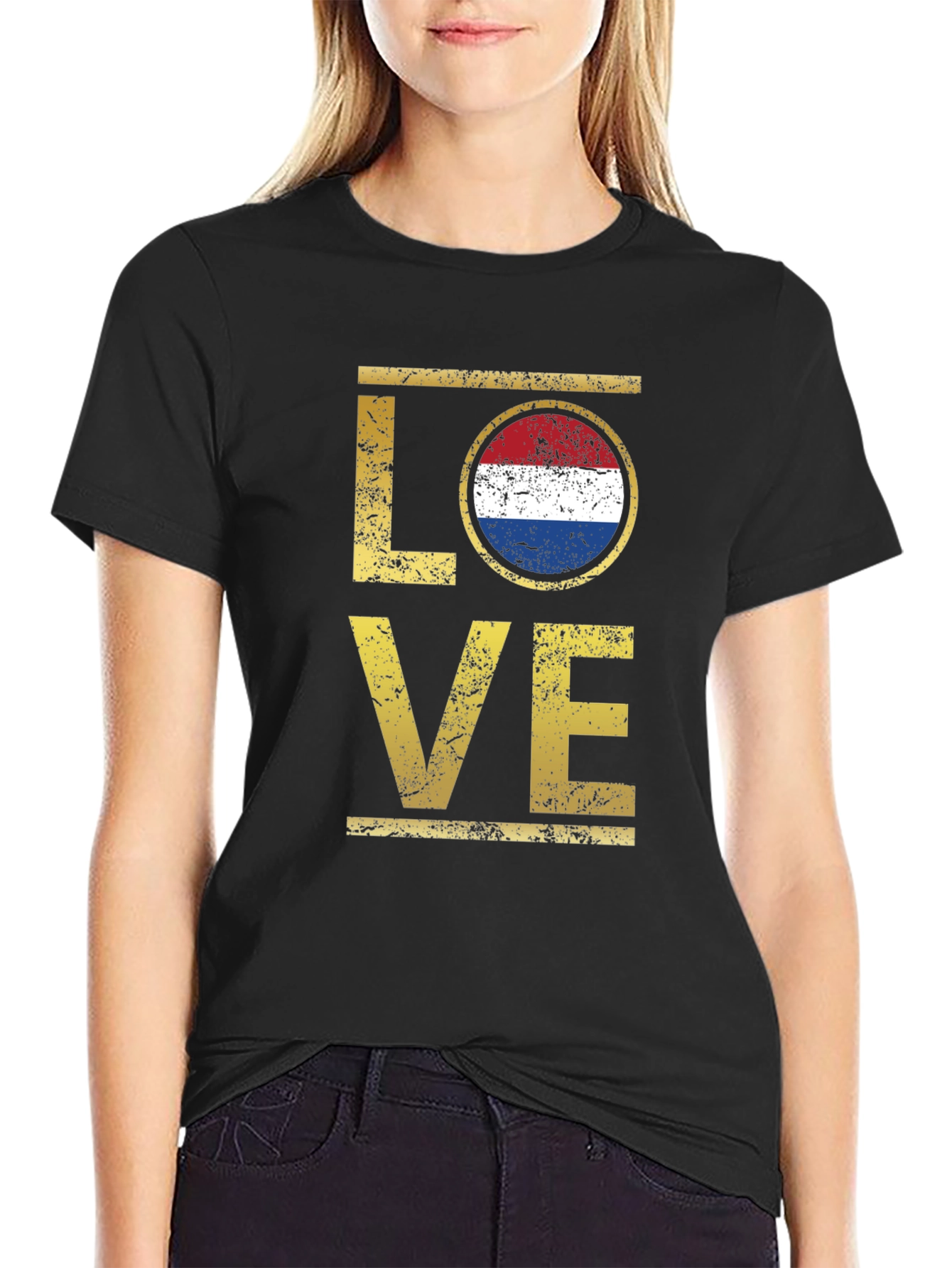 Netherlands Flag LOVE T-Shirt
